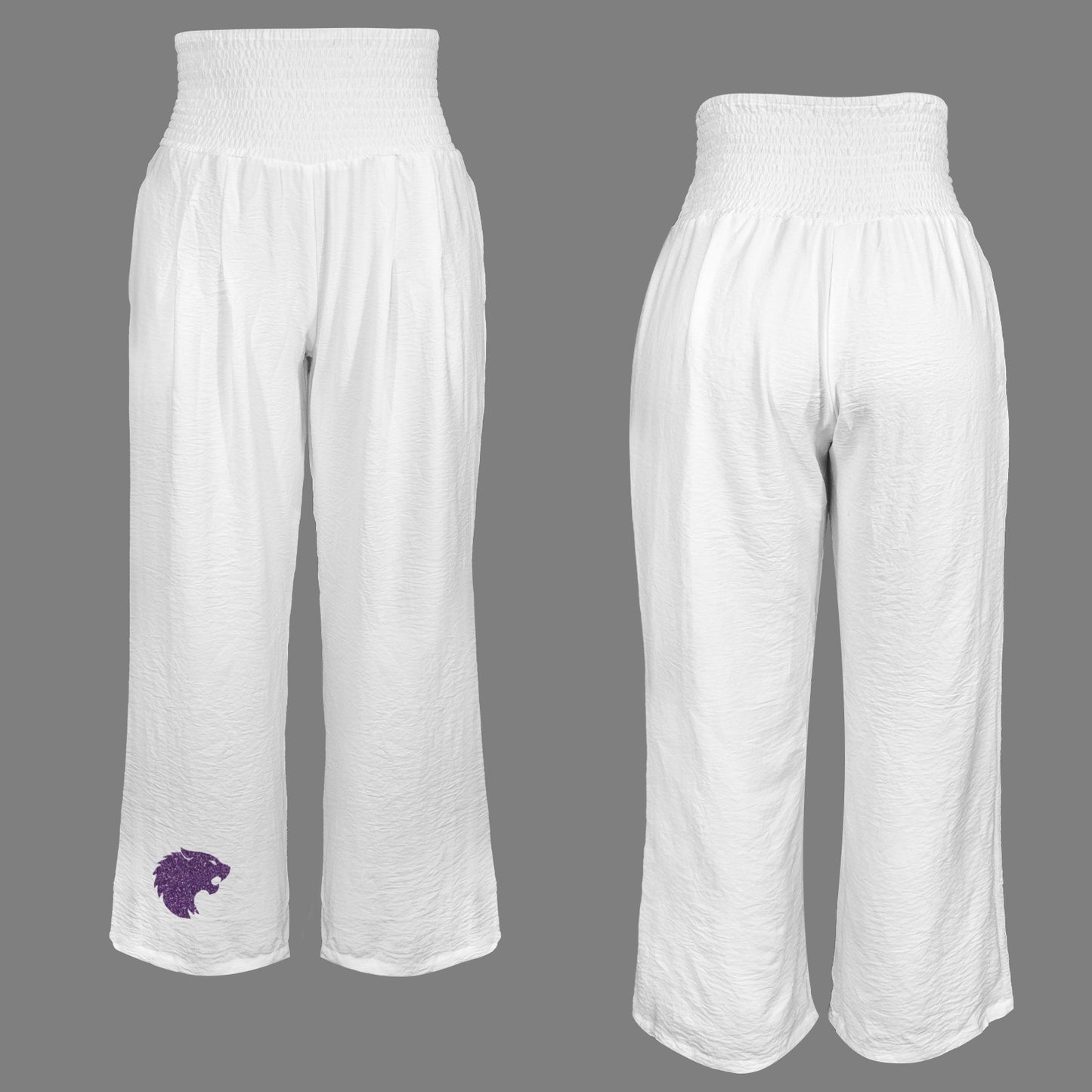 Manhattan Glitter Wildcat Pants, White
