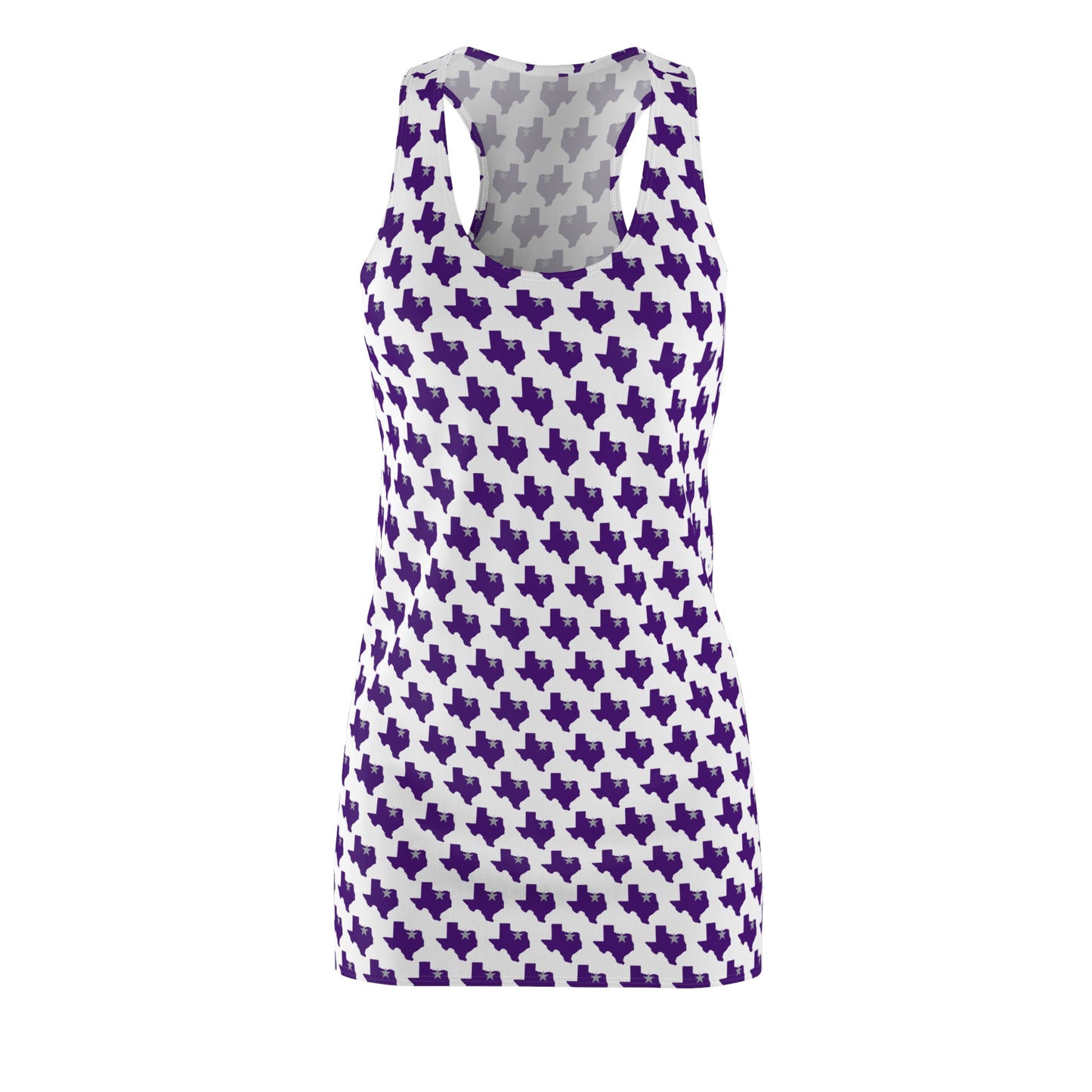 TX White Print Women's Racerback Dress