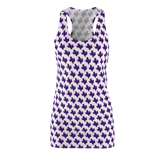 TX White Print Women's Racerback Dress