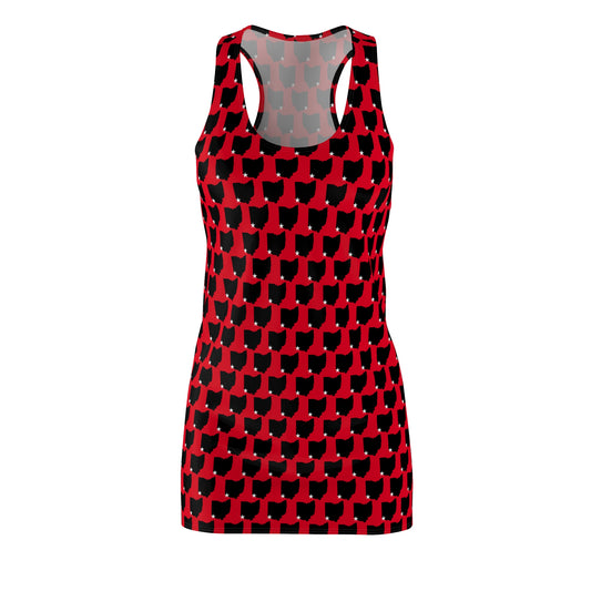 Ohio Red Print Women's Racerback Dress