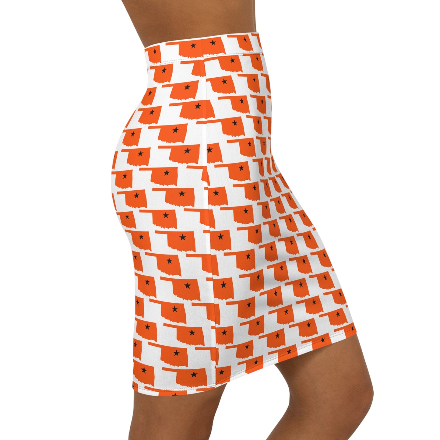 Stillwater White Print Women's Pencil Skirt