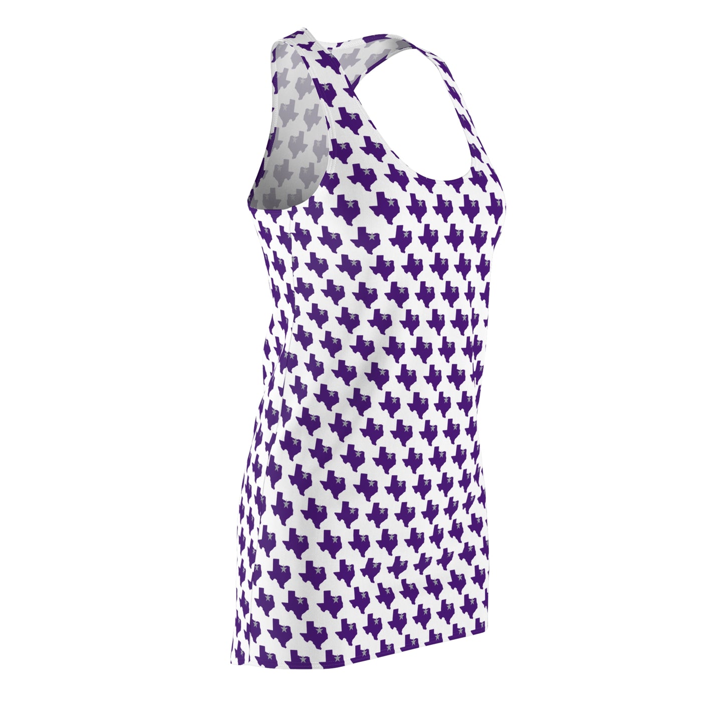 TX White Print Women's Racerback Dress
