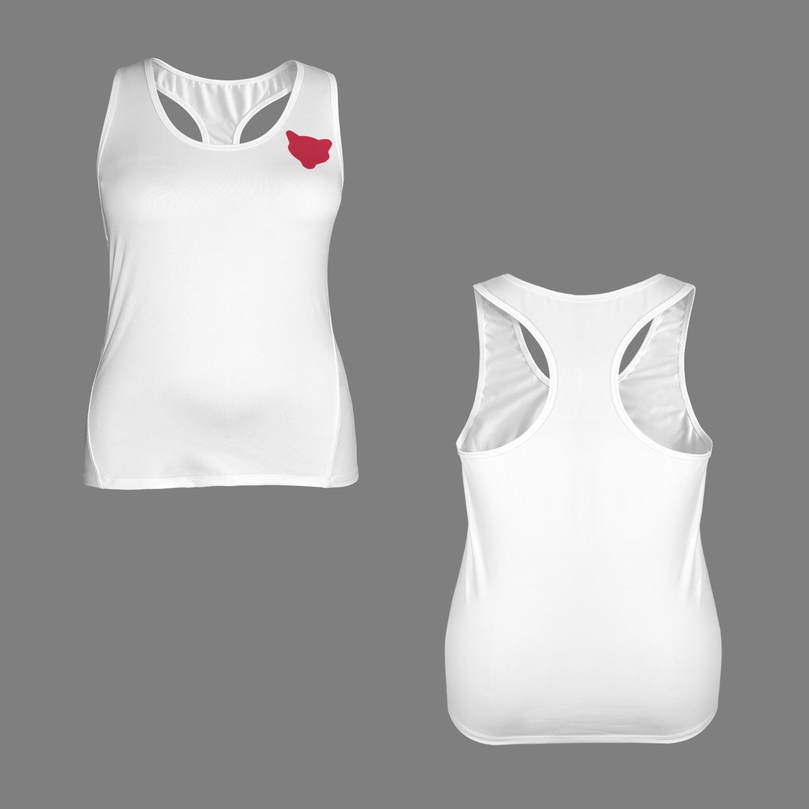 White Cougar Racerback Sports Top