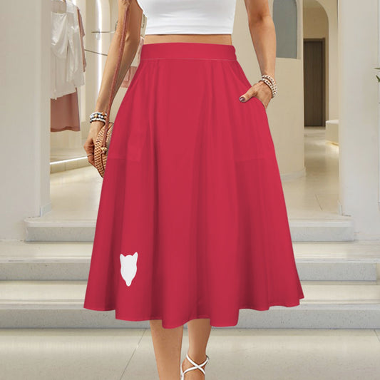Cougar Maxi Skirt, Red