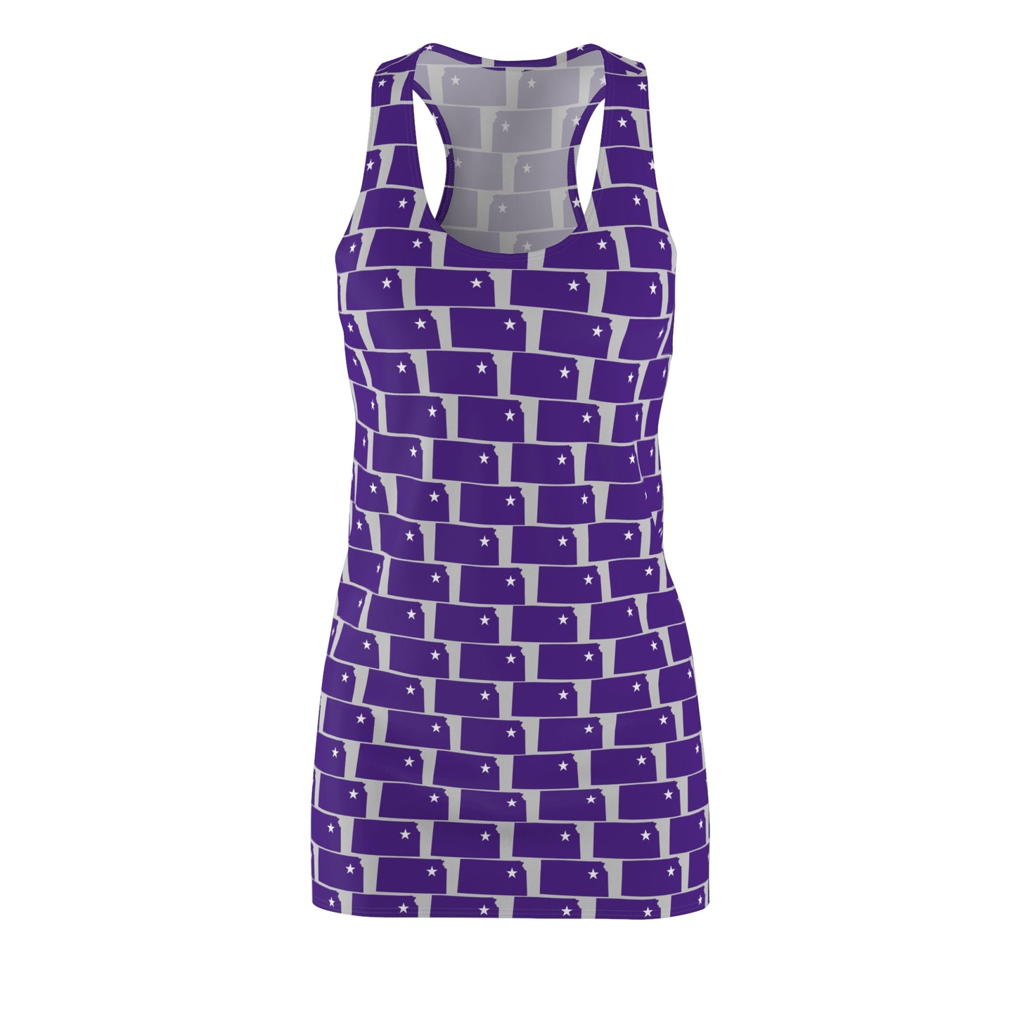 KS Gray Print Racerback Dress