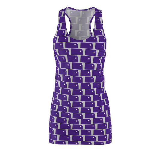 KS Gray Print Racerback Dress