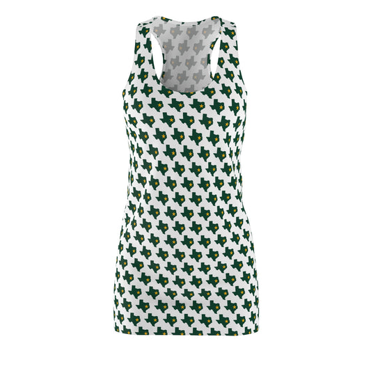 TX White Print Racerback Dress