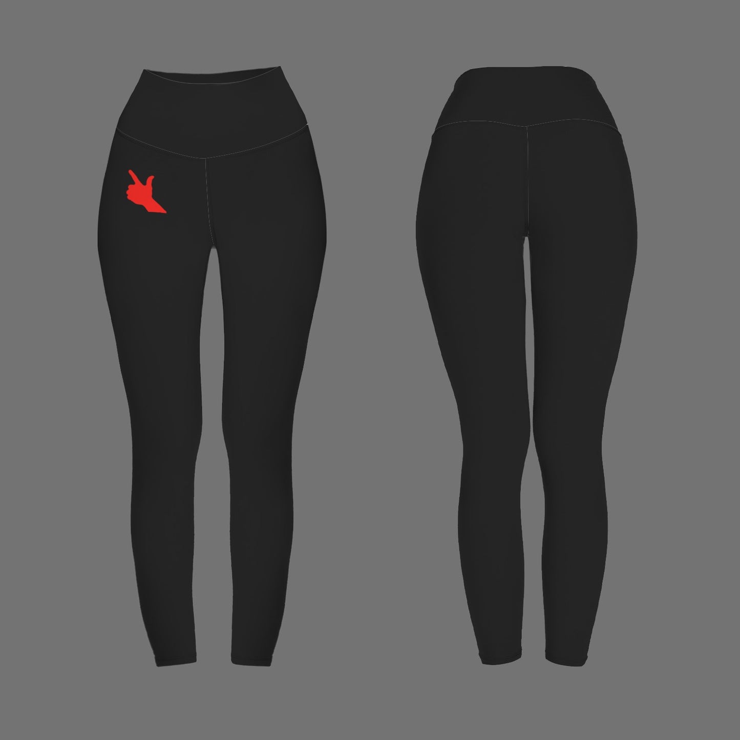 Black Guns Up Active Leggings