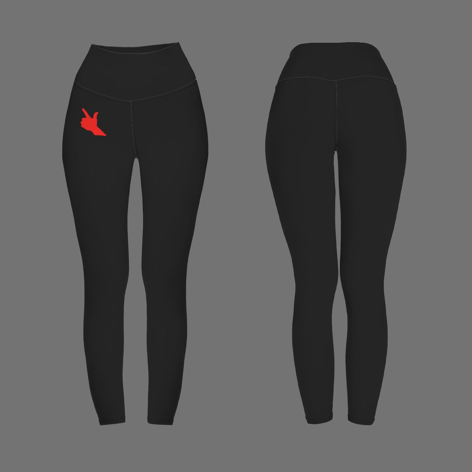 Black Guns Up Active Leggings