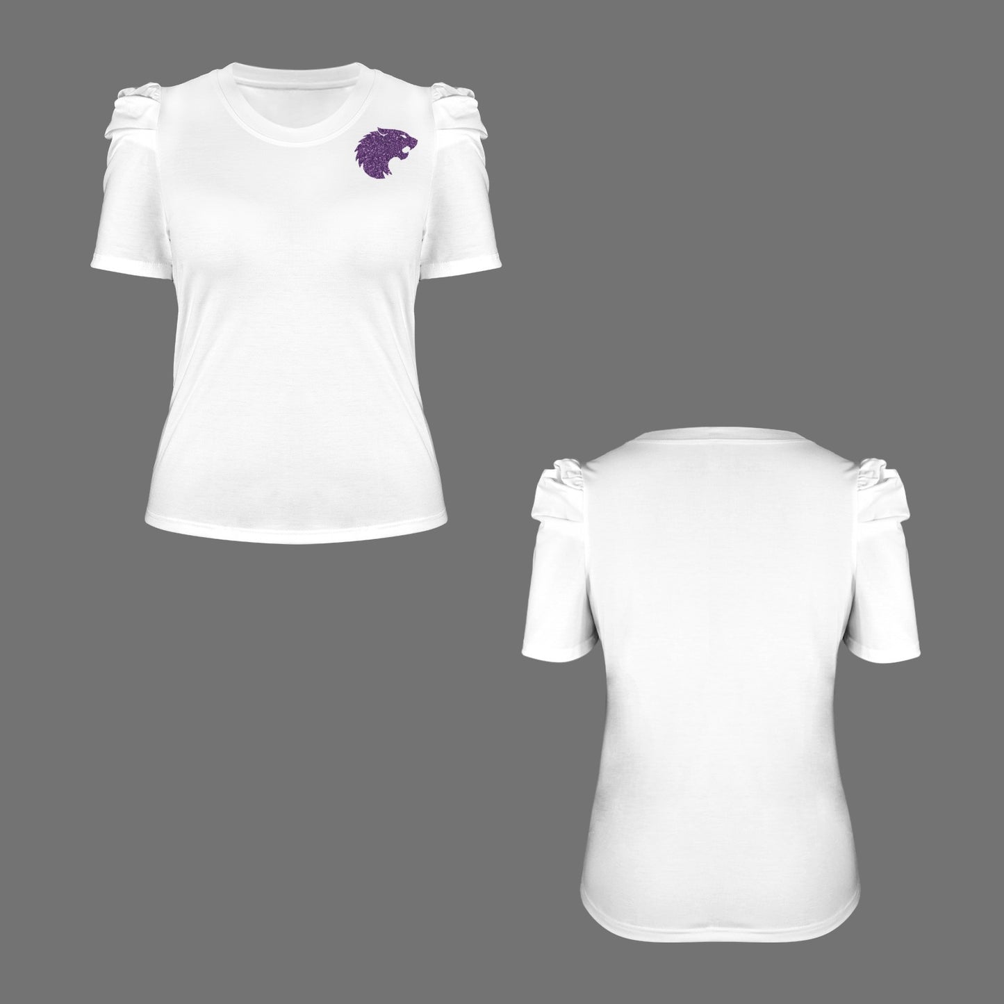 Manhattan Glitter Wildcat Top, White