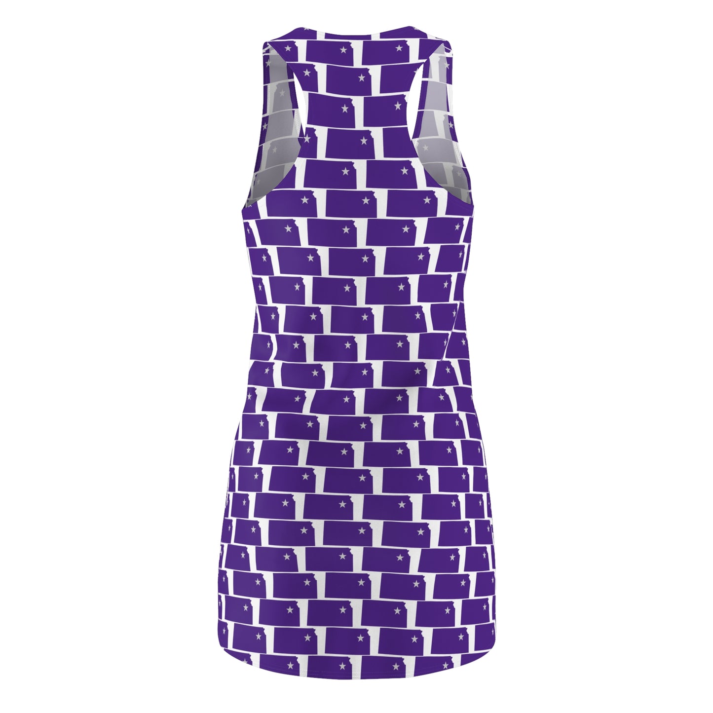 KS White Print Women's Racerback Dress