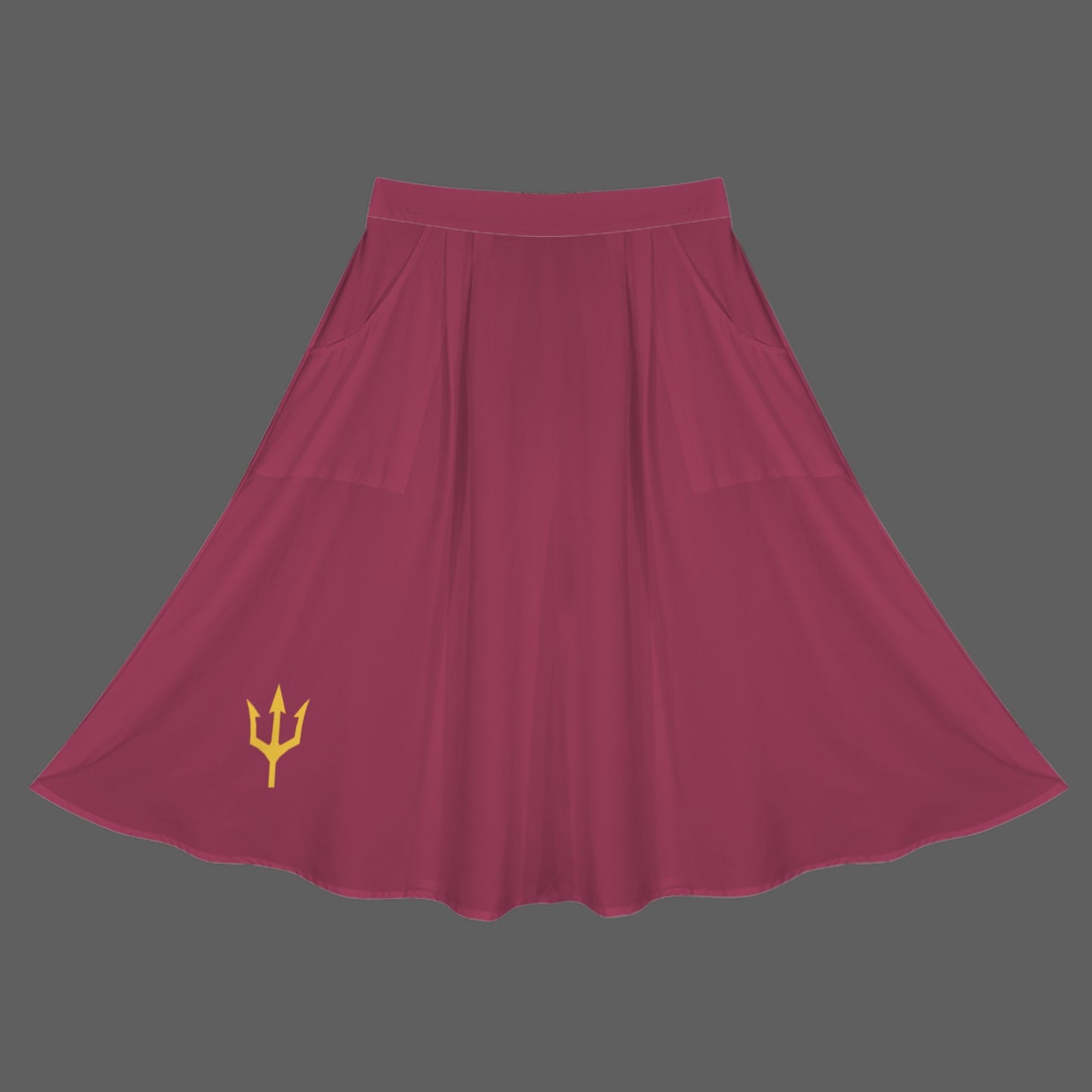 Trident Maxi Skirt, Maroon
