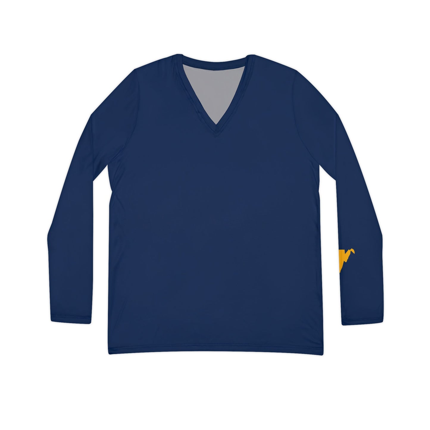 WV Women's Long Sleeve V-Neck Shirt, Blue