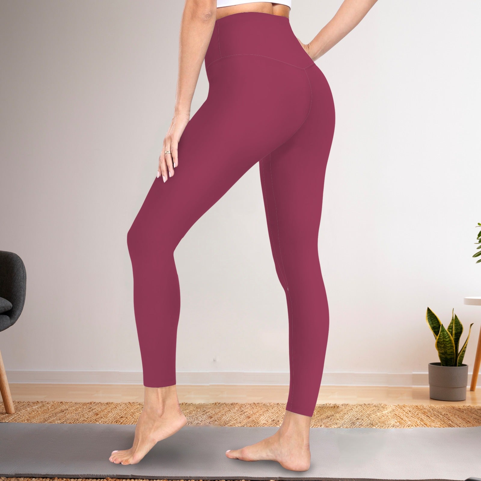 Maroon Trident Active Leggings
