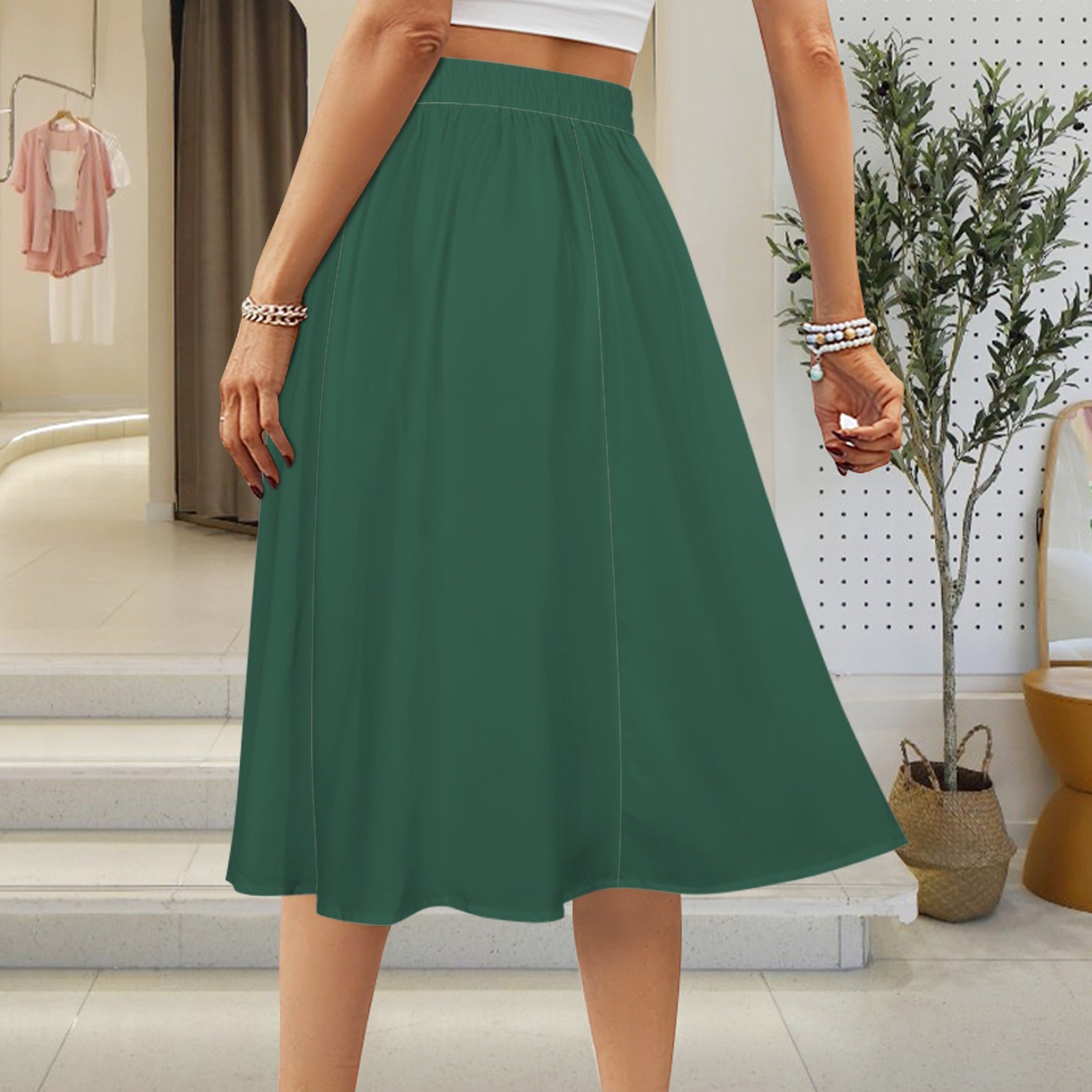 Bear Maxi Skirt, Green