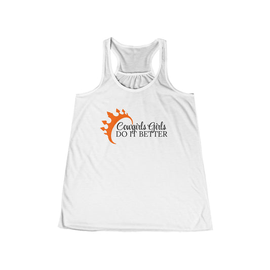 "Cowgirls Girls Do It Better" Flowy Racerback Tank