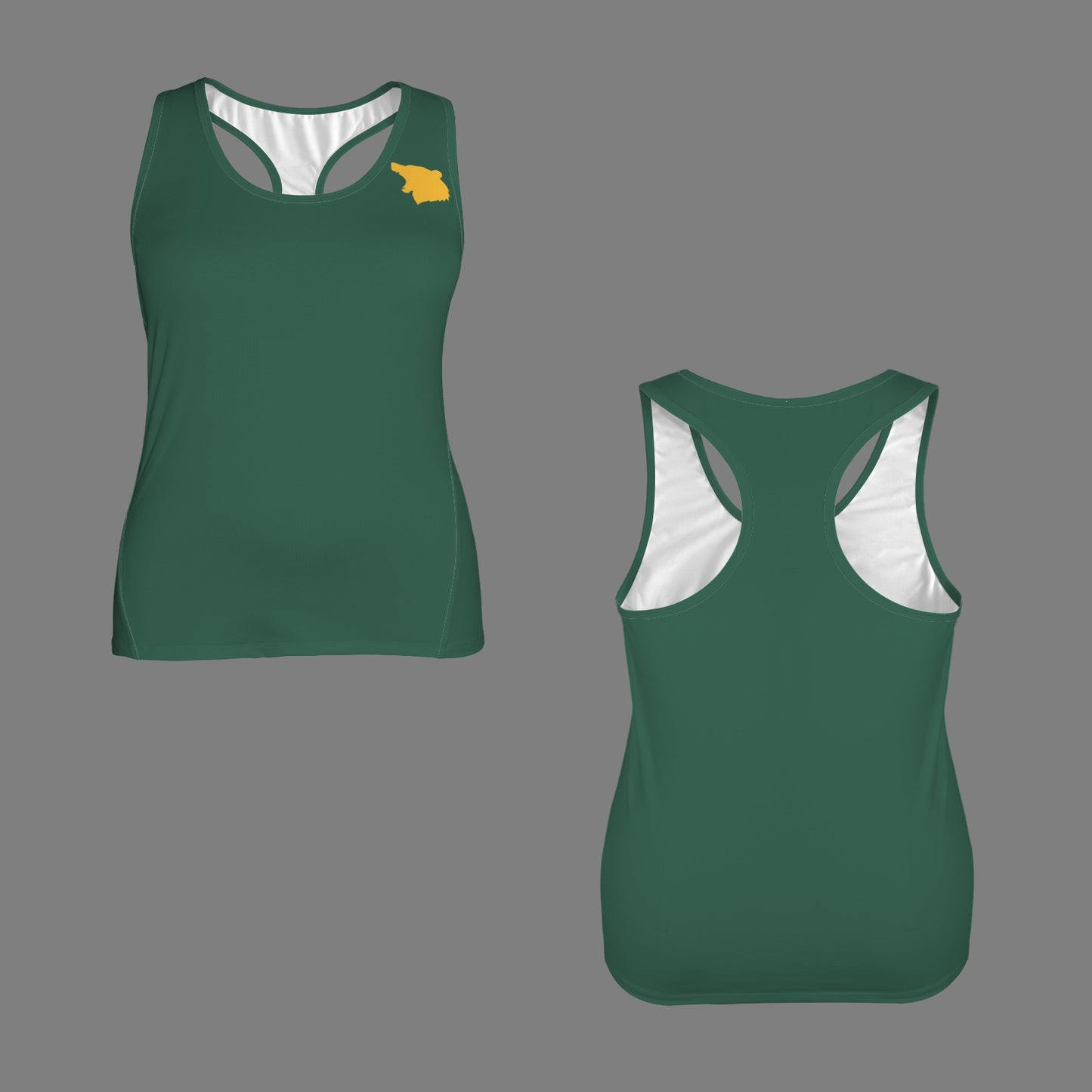 Green Bear Racerback Sports Top