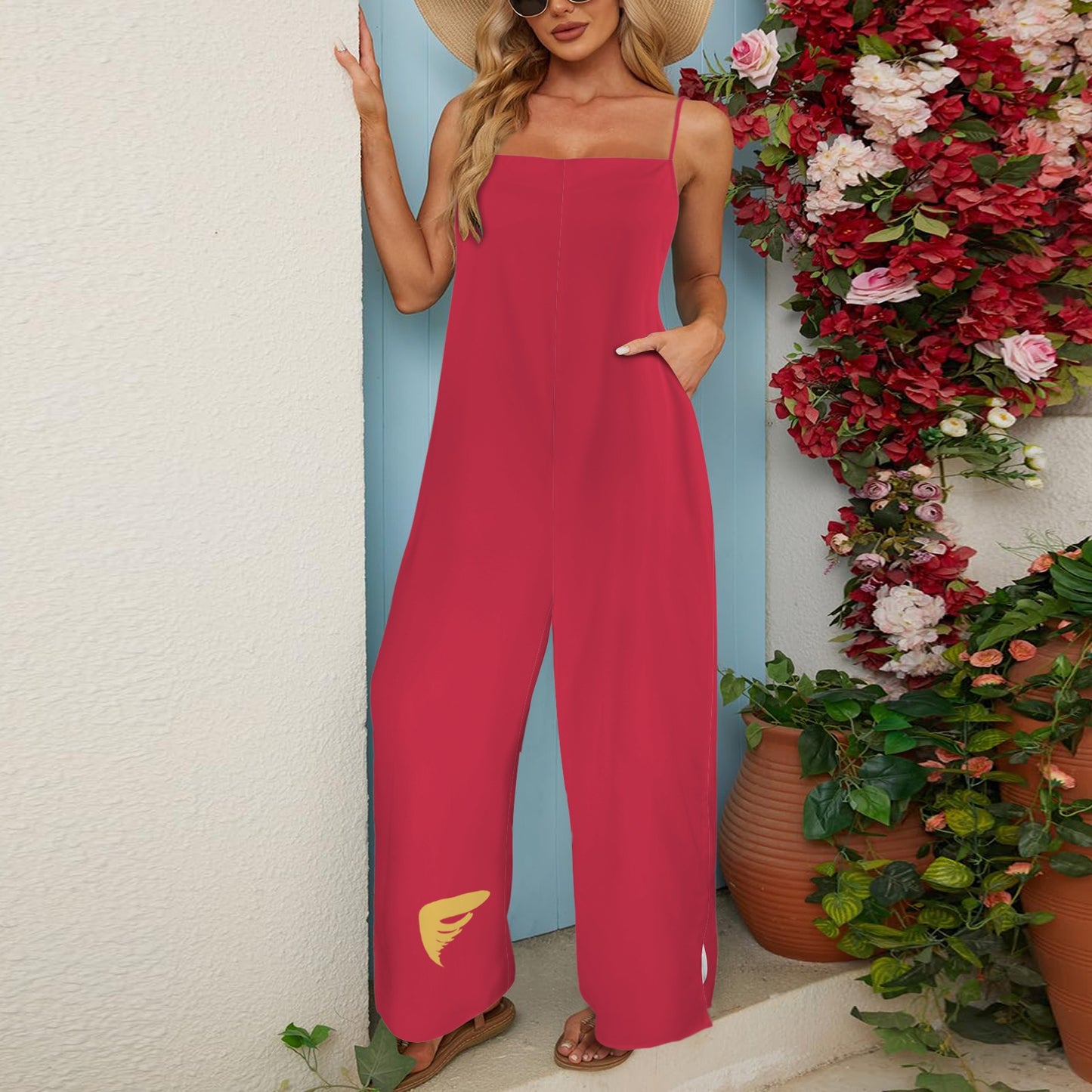 Cyclone Wide Leg Jumpsuit, Cardinal