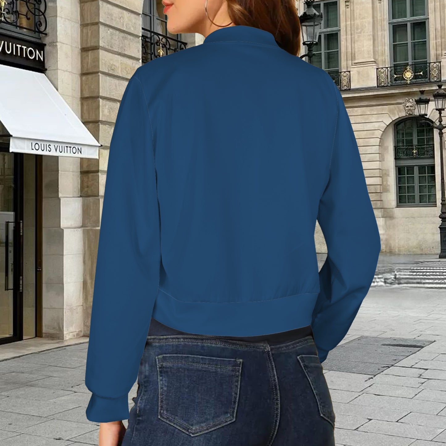 Blue Cougar Bomber Jacket