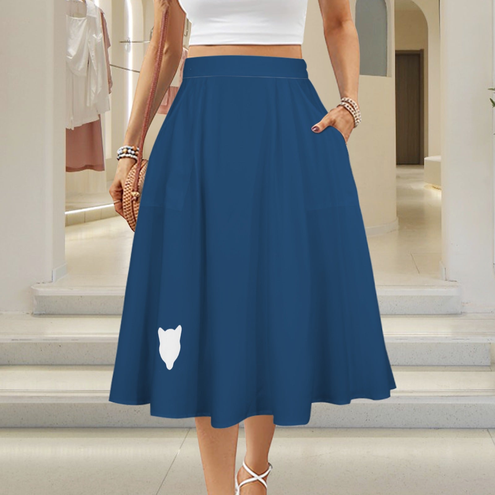 Cougar Maxi Skirt, Blue