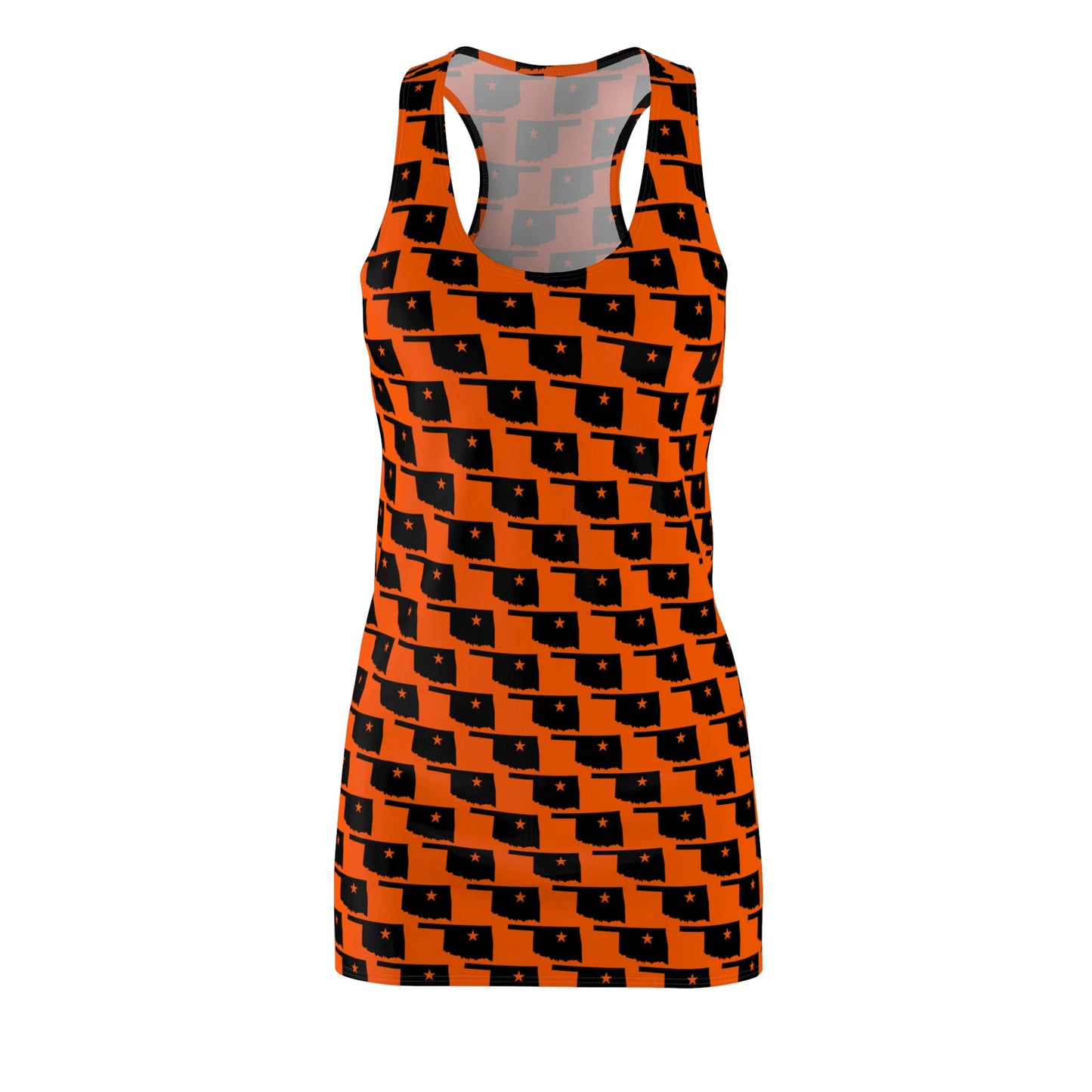OK Orange Print Racerback Dress