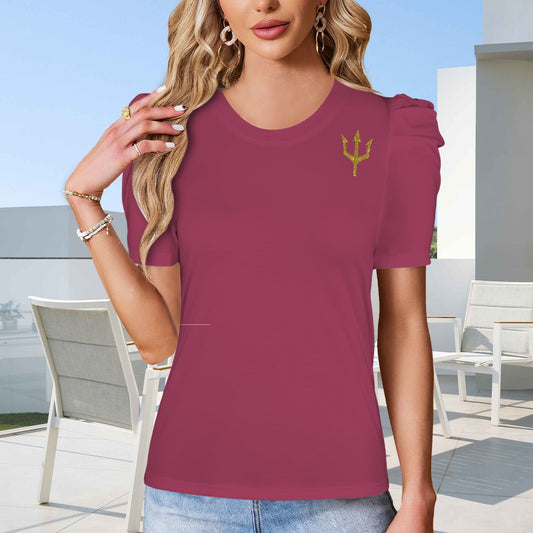 Glitter Trident Top, Maroon