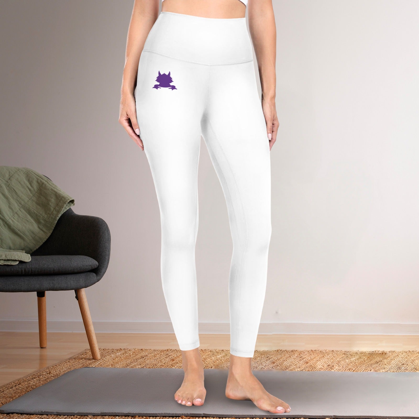 White Horned Frog Active Leggings