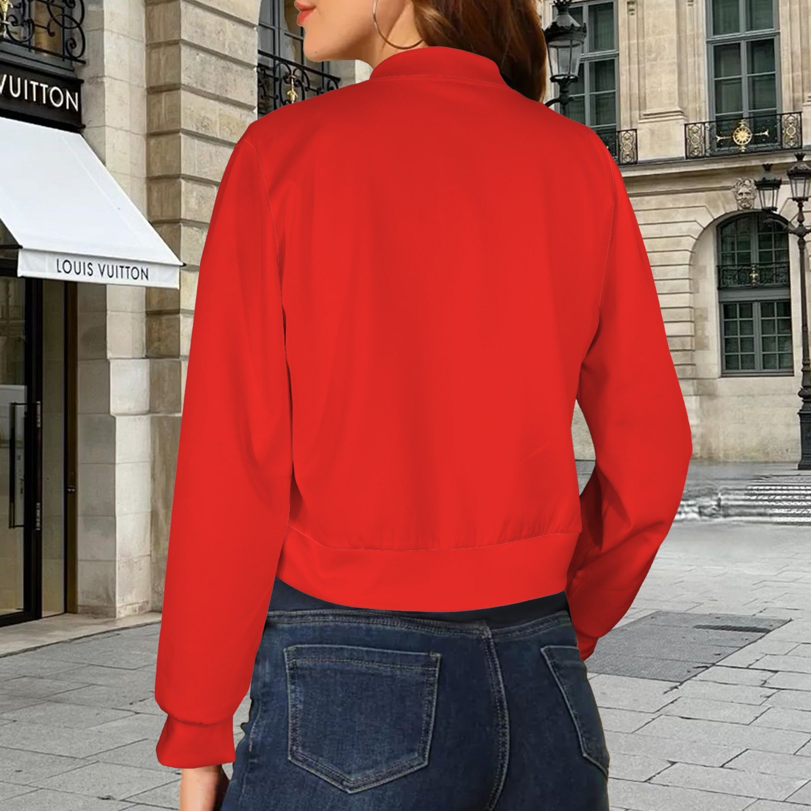 Scarlet Guns Up Bomber Jacket