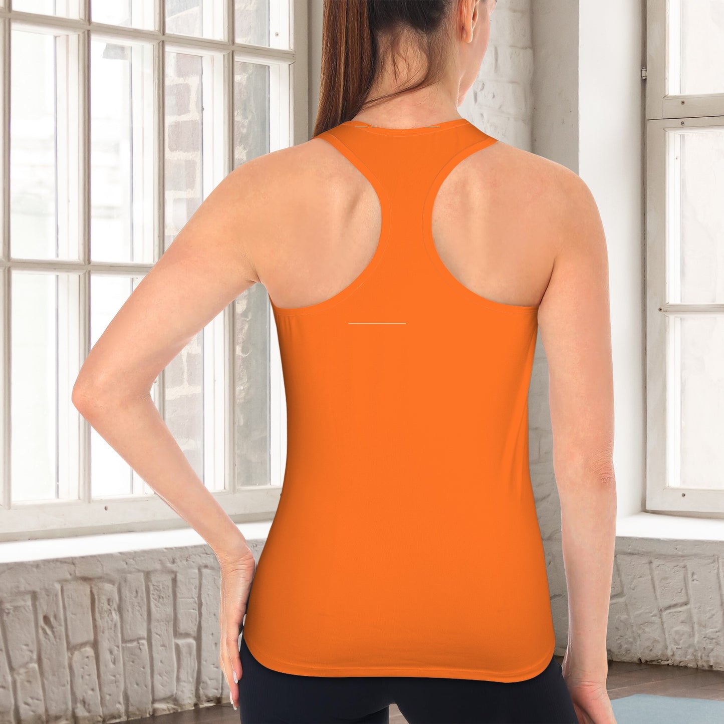 Orange Cowgirl Racerback Sports Top