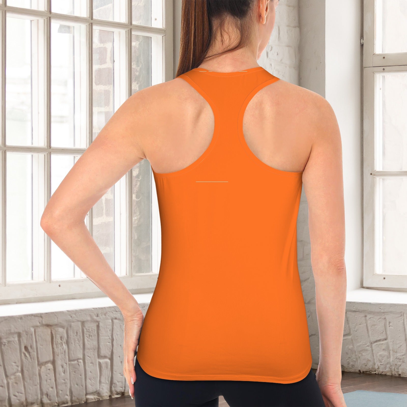 Orange Cowgirl Racerback Sports Top
