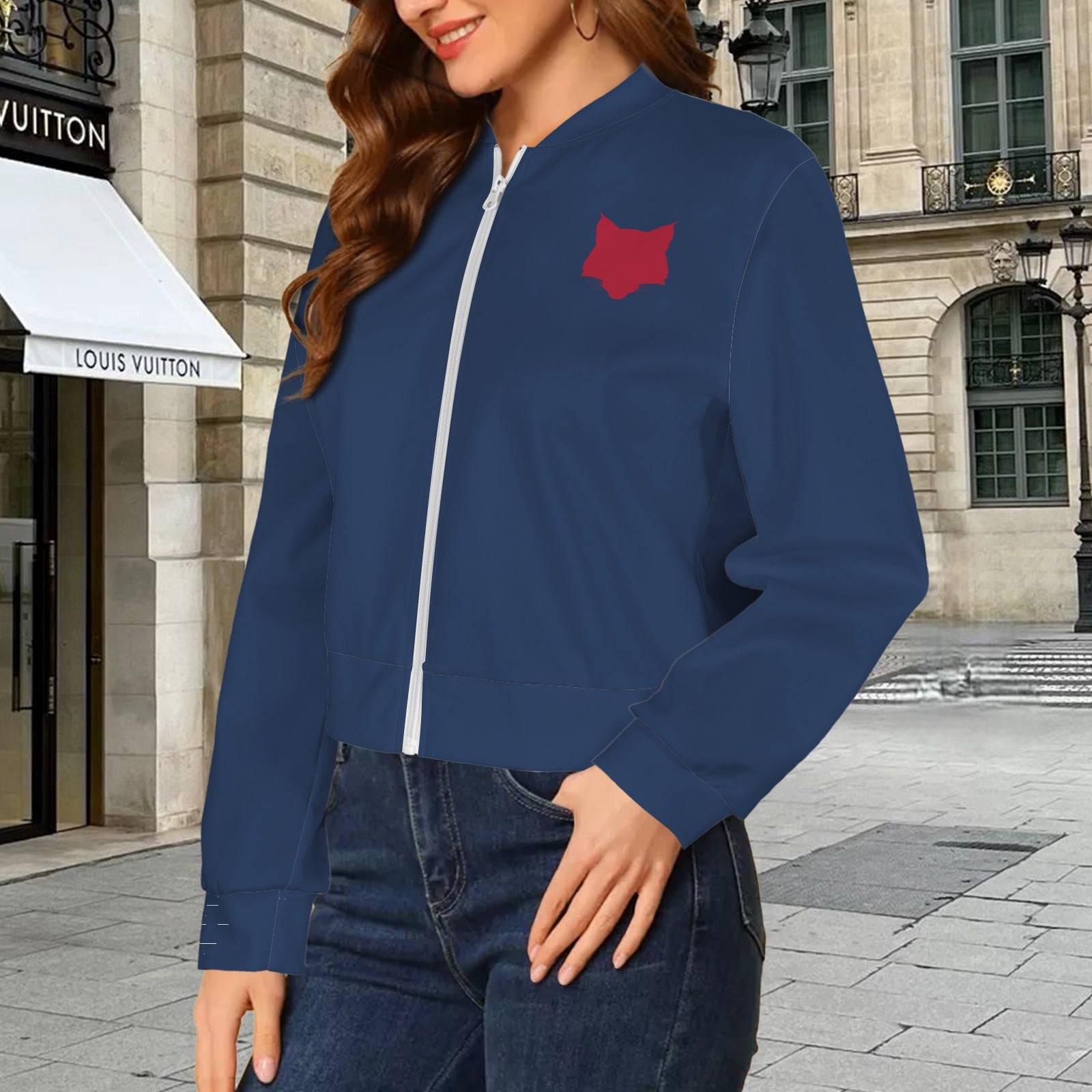 Blue Wildcat Bomber Jacket