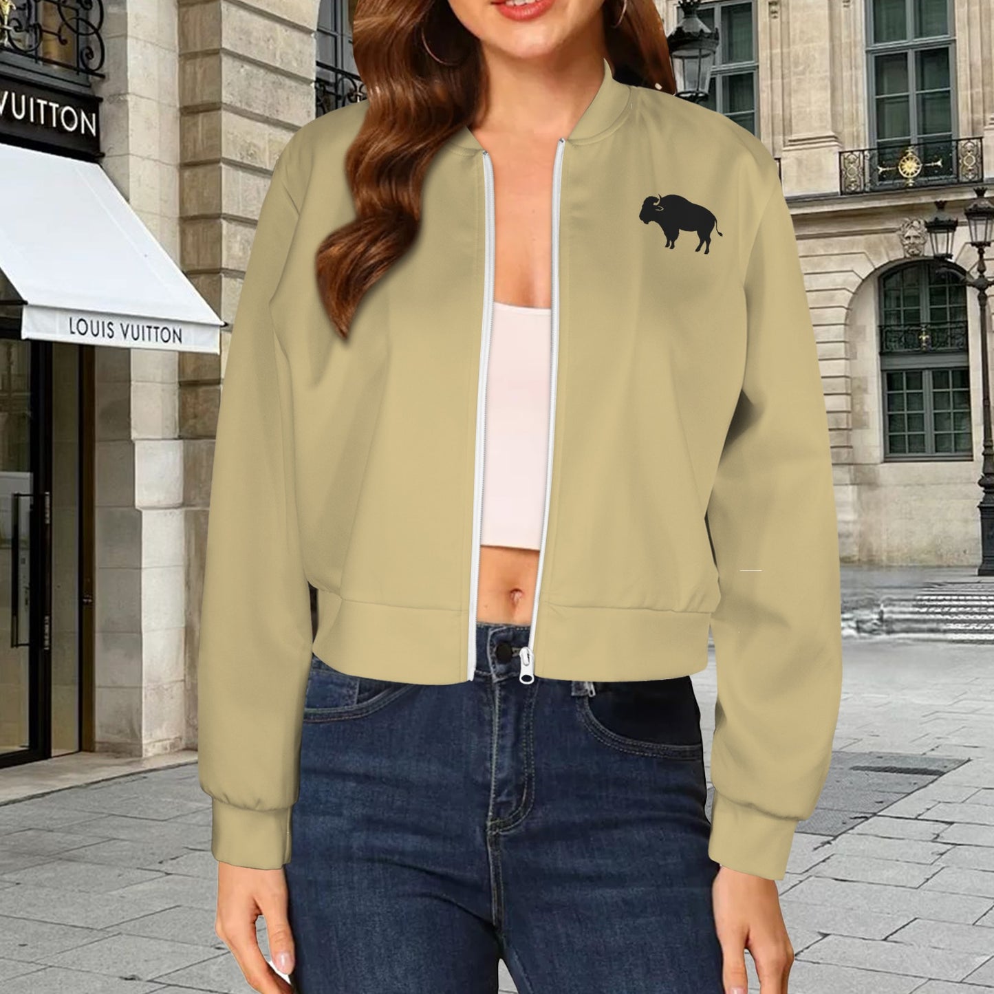 Gold Buffalo Bomber Jacket