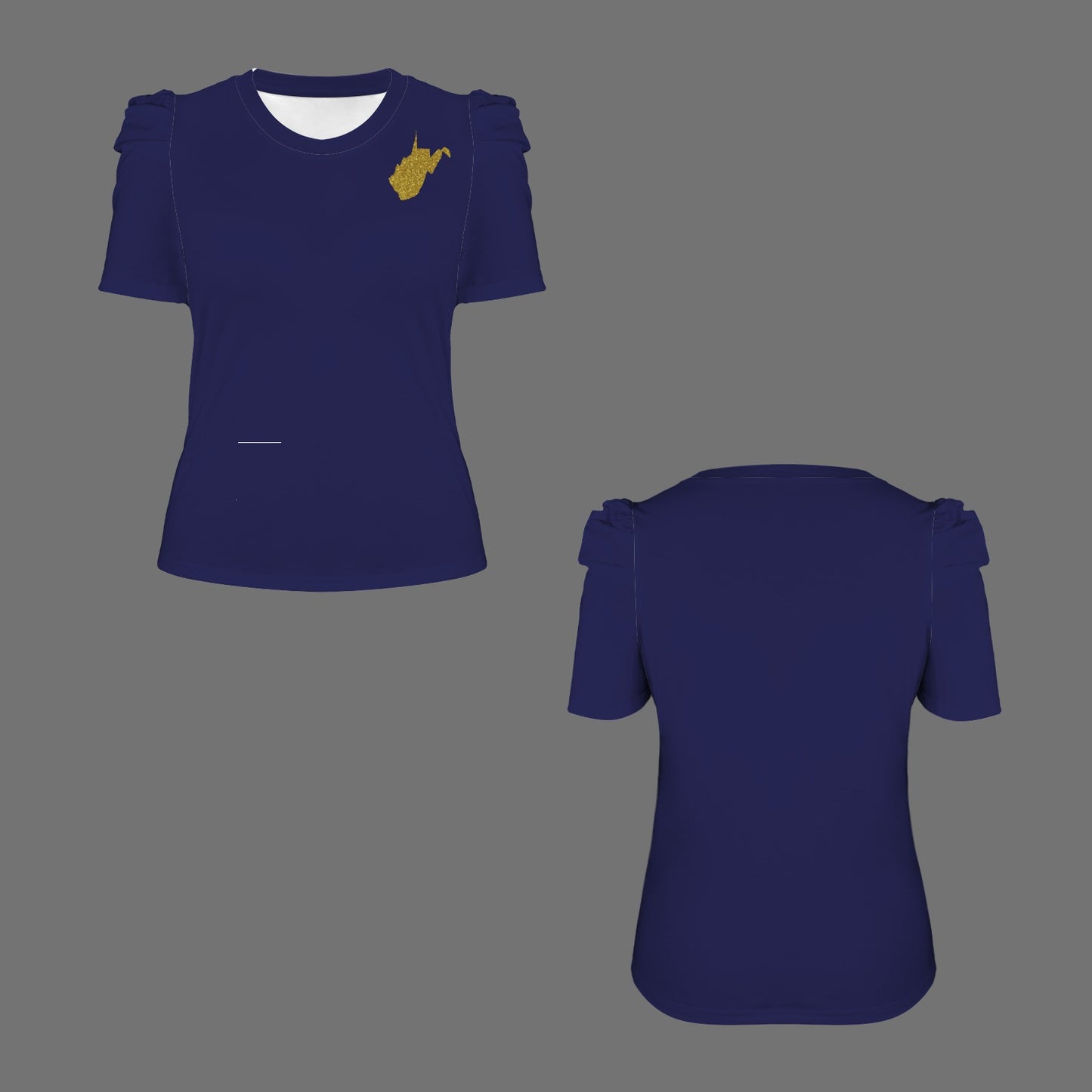 Glitter WV Top, Blue