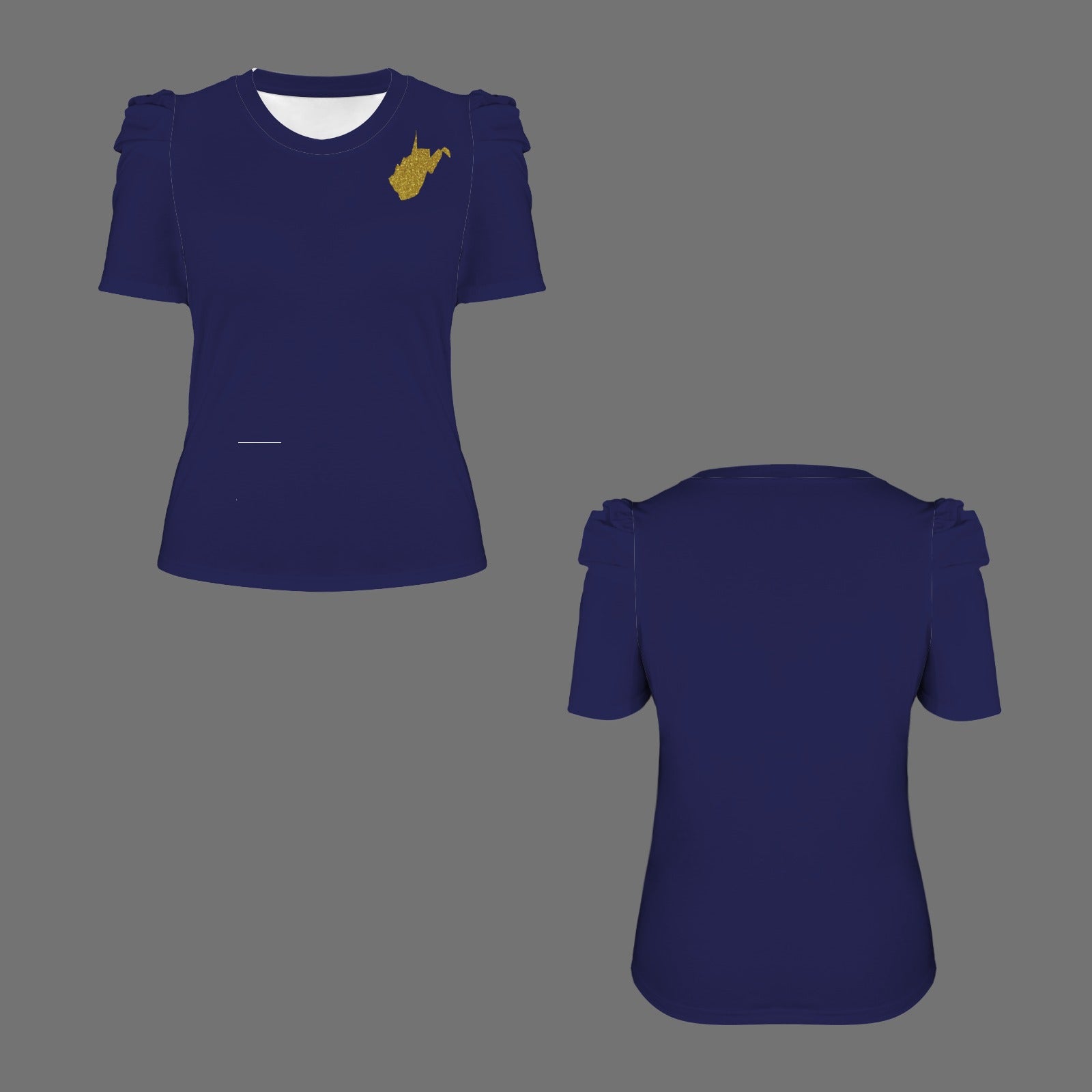 Glitter WV Top, Blue