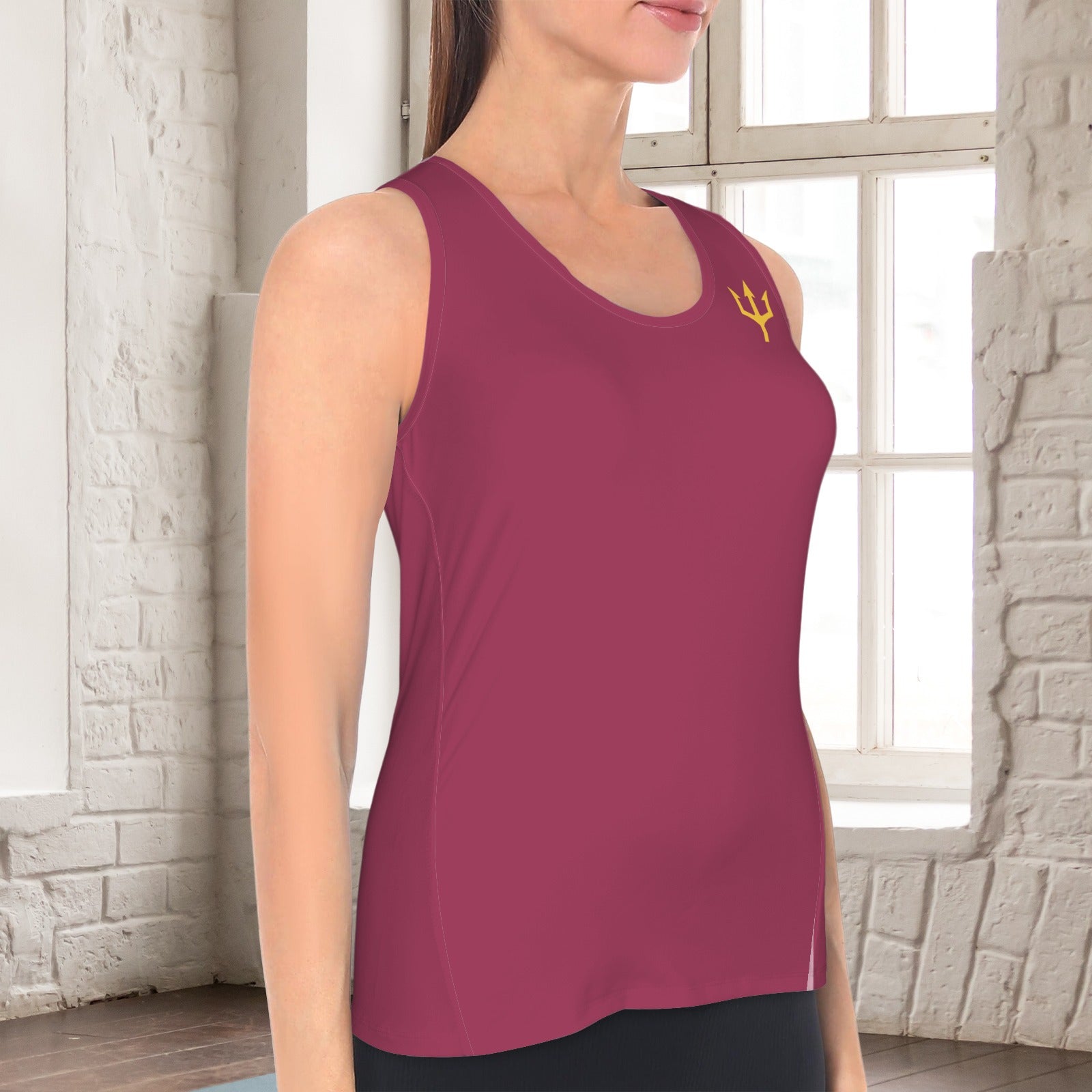 Maroon Trident Racerback Sports Top
