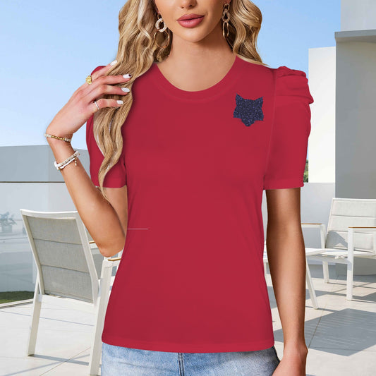 Glitter Wildcat Top, Red