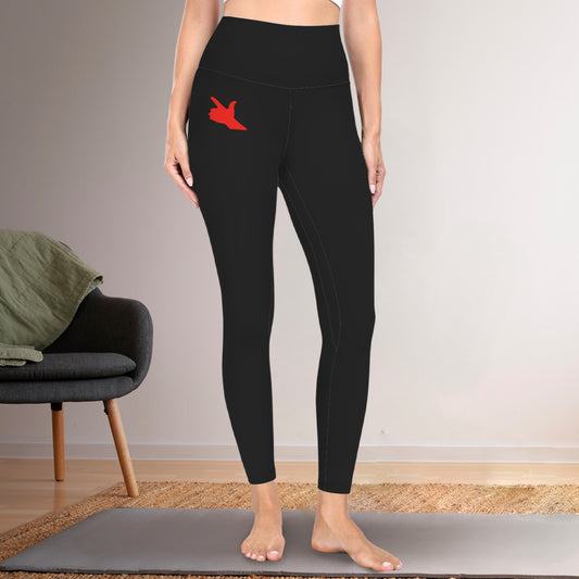 Black Guns Up Active Leggings