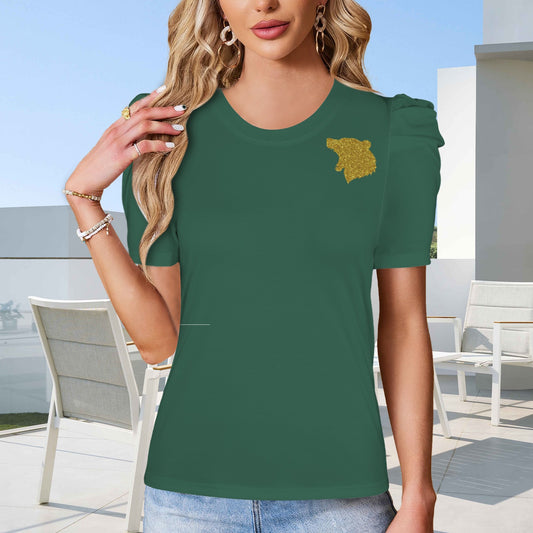Glitter Bear Top, Green