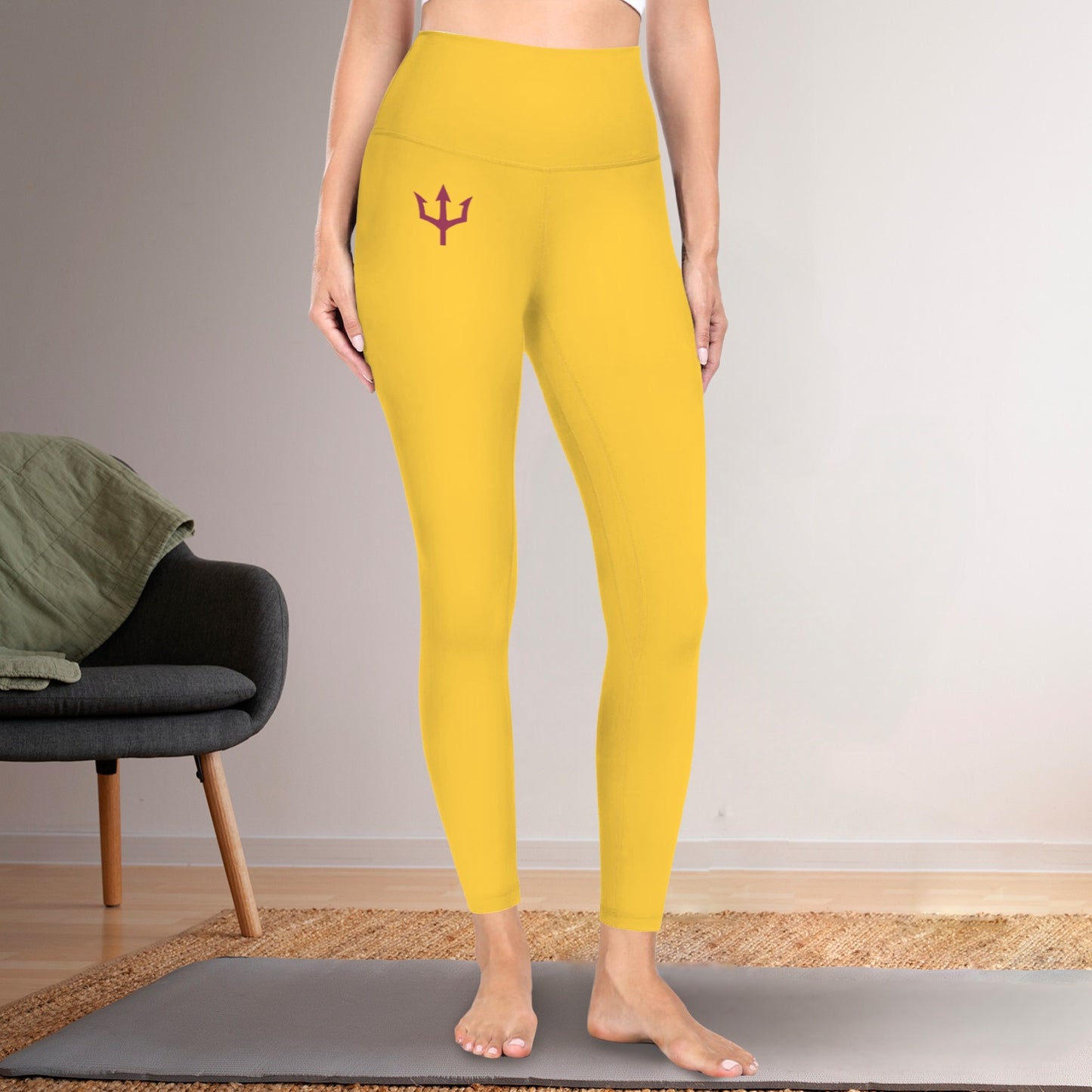 Gold Trident Active Leggings
