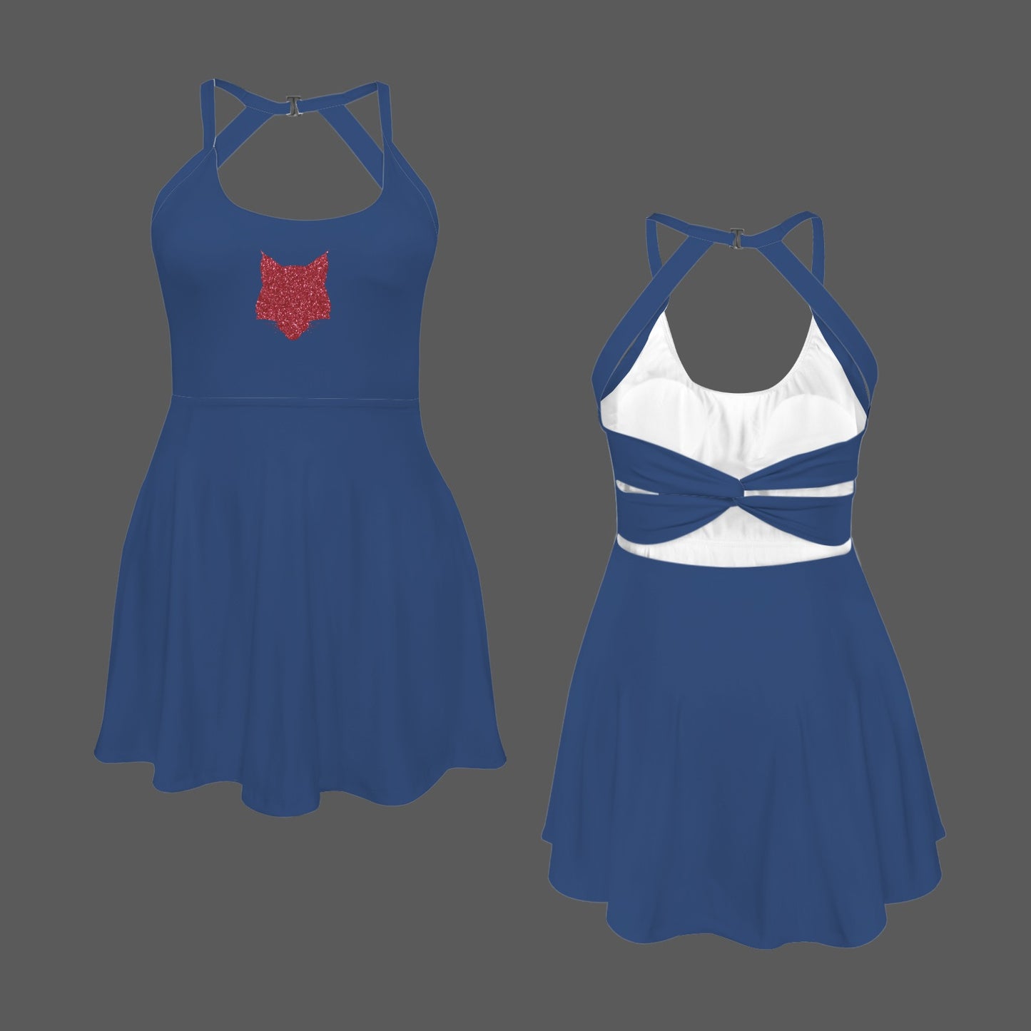Tucson Glitter Wildcat Active Dress, Blue