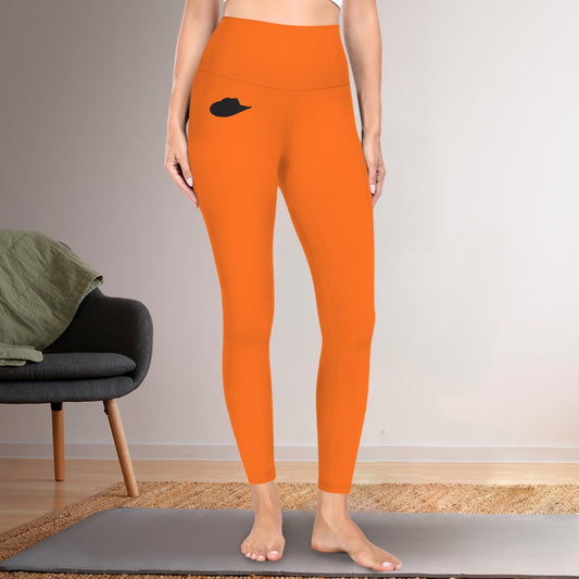 Orange Cowgirl Active Leggings