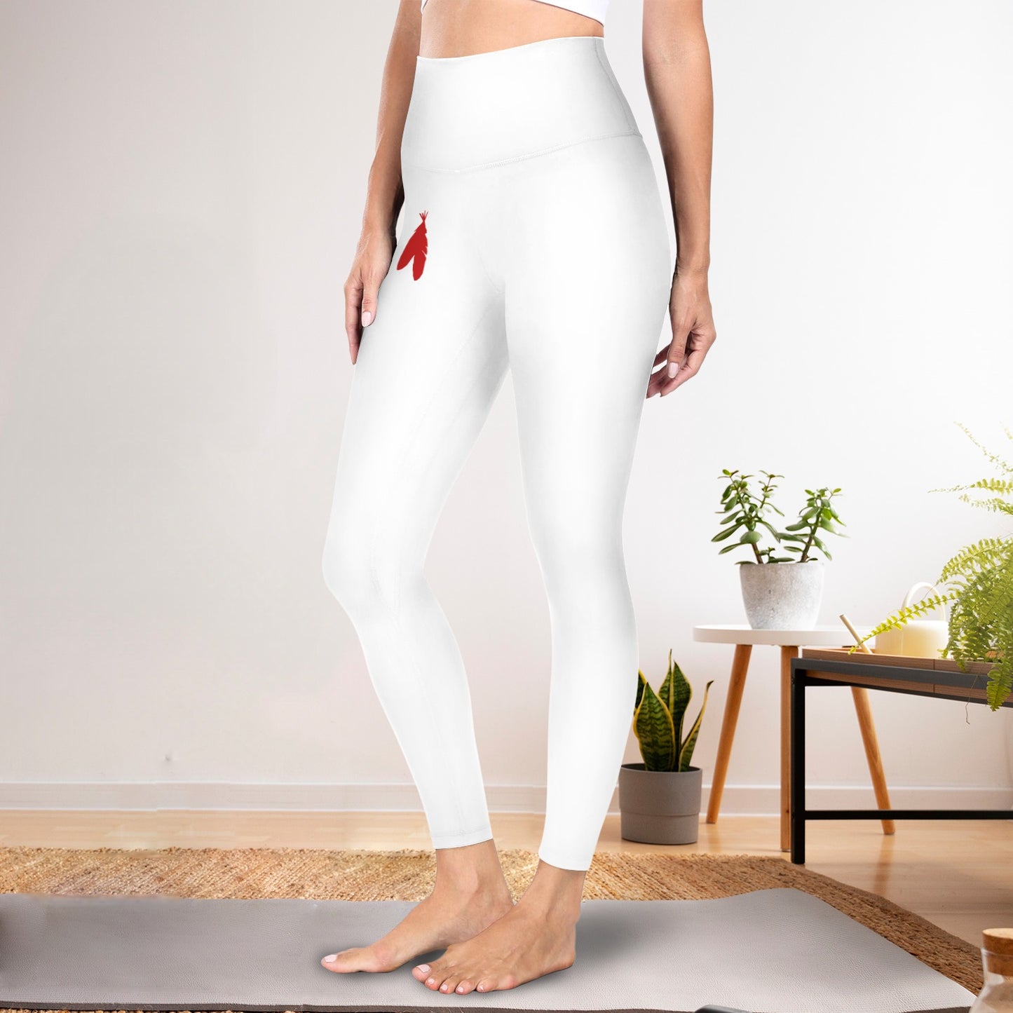 White Feather Active Leggings