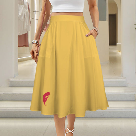 Cyclone Maxi Skirt, Gold