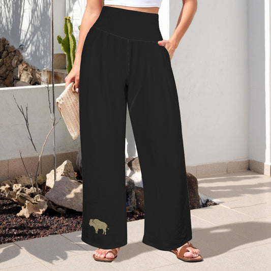Glitter Buffalo Pants, Black