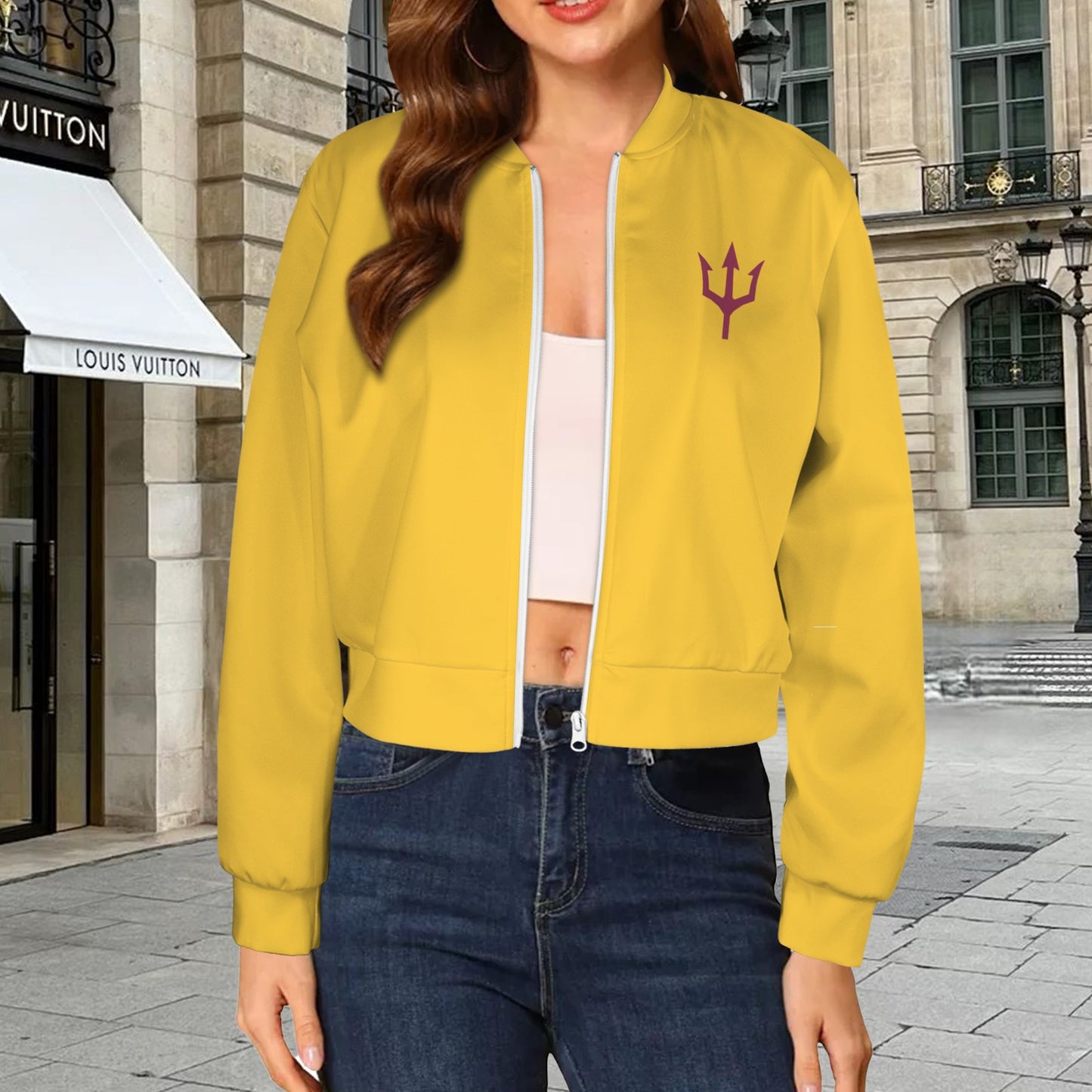 Gold Trident Bomber Jacket