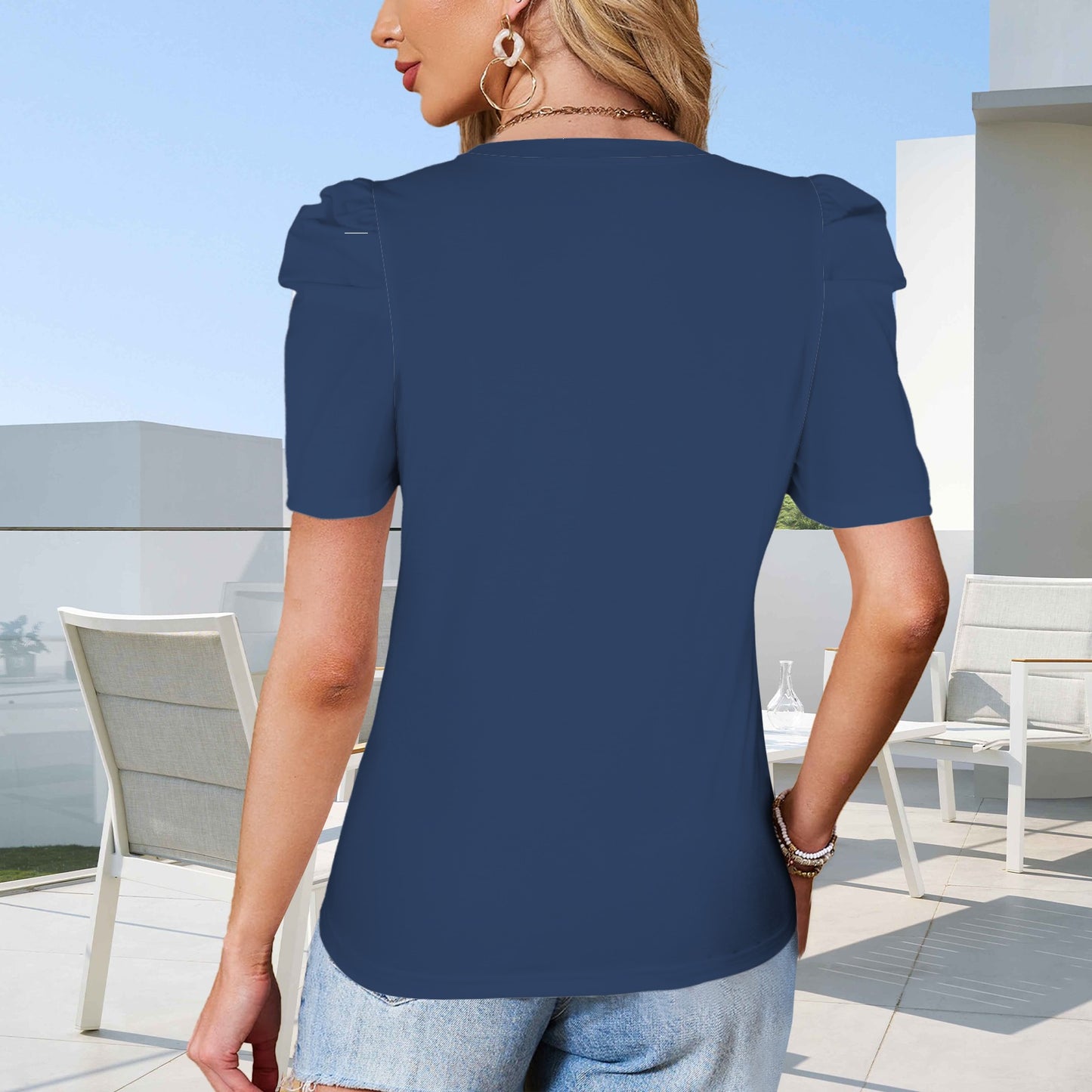 Tucson Glitter Wildcat Top, Blue