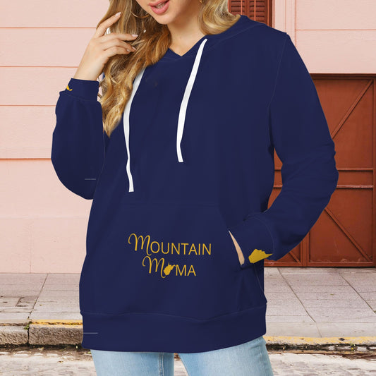 Blue WV Drawstring Pocket Hoodie
