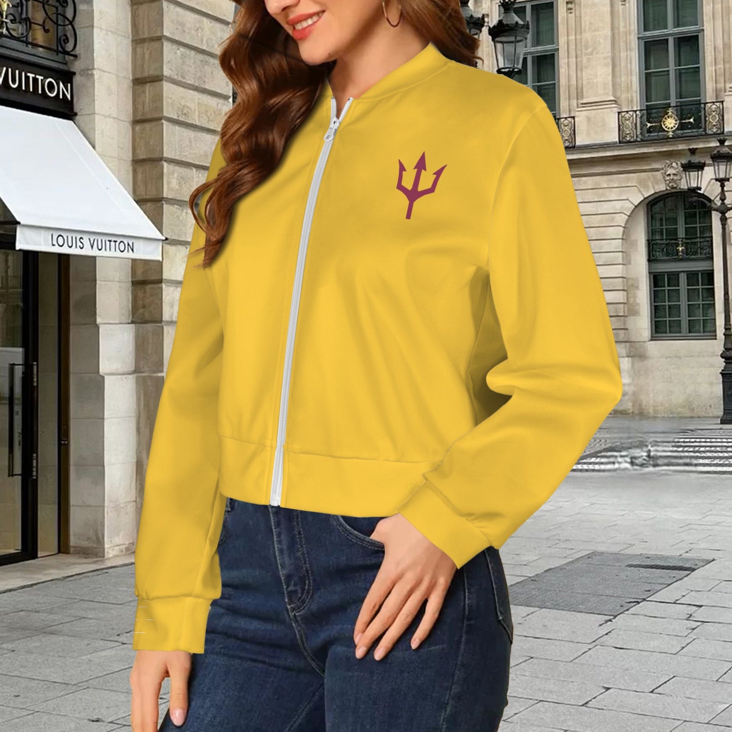 Gold Trident Bomber Jacket