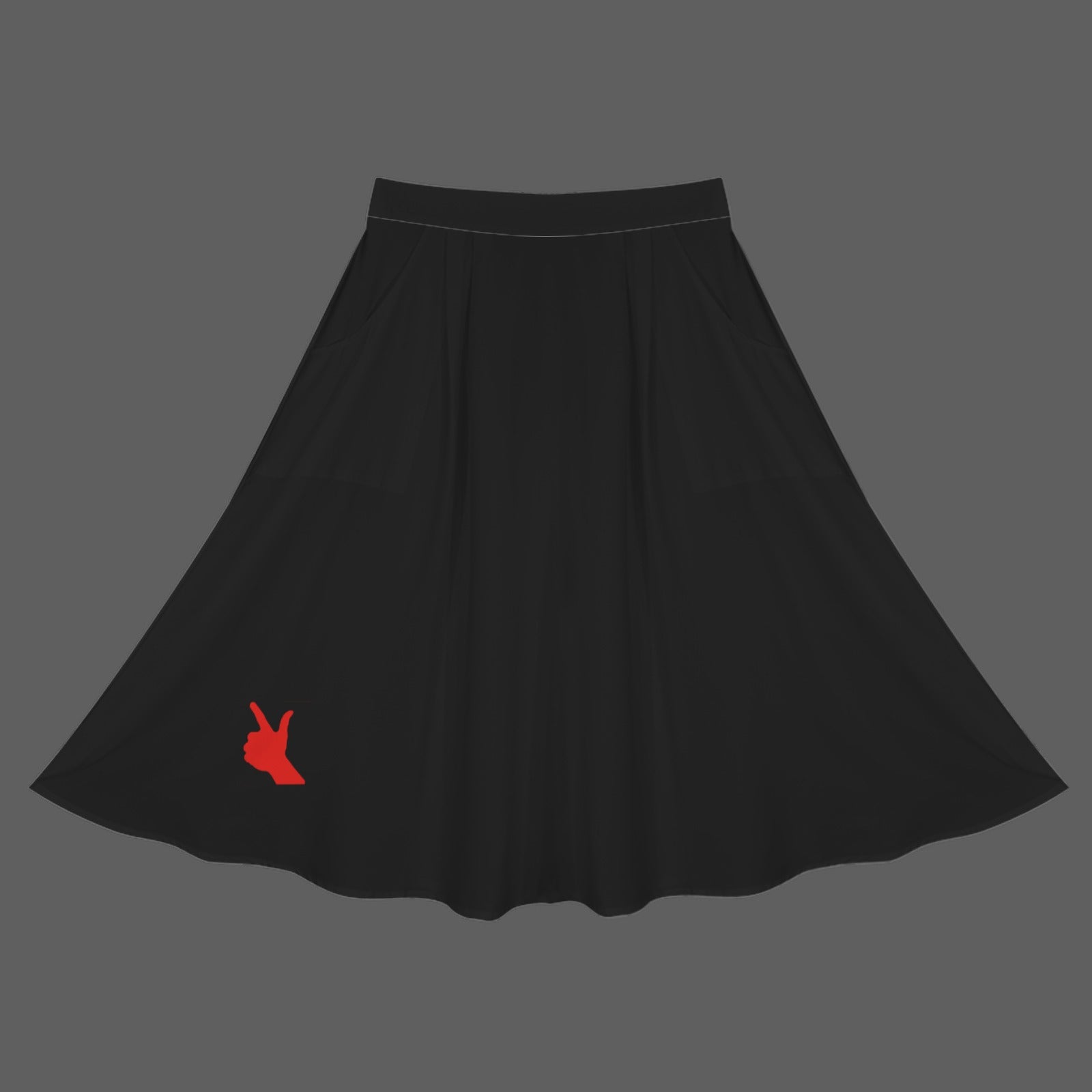 Guns Up Maxi Skirt, Black