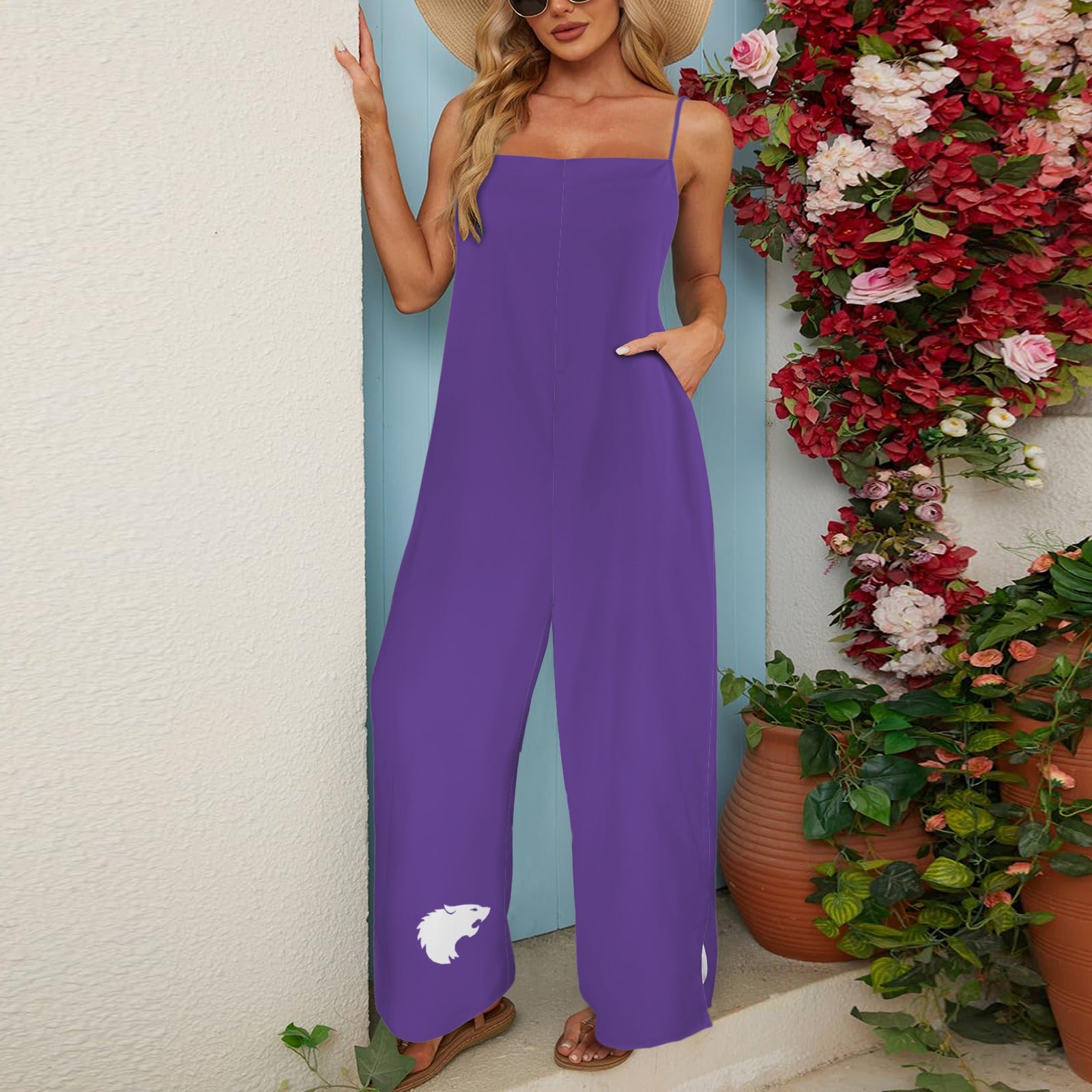 Wildcat Wide Leg Jumpsuit, Purple